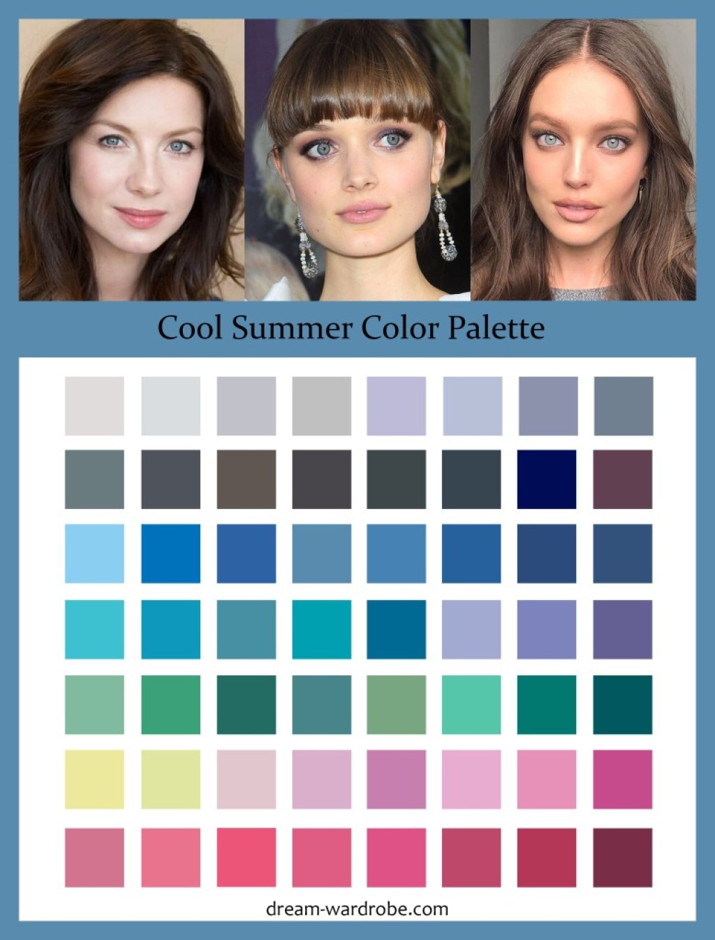 Picture of: Cool (True) Summer Color Palette and Wardrobe Guide – Dream Wardrobe